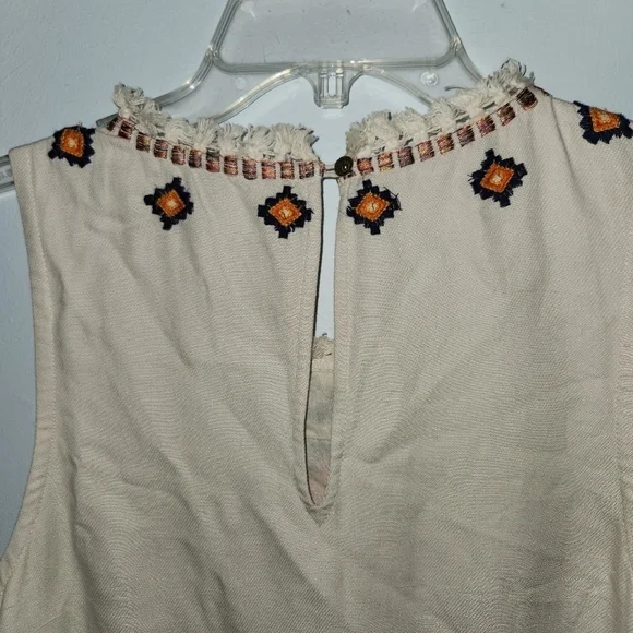 Anthropologie Akemi + Kin Reagan sleeveless shift dress sz 4 Boho Embroidered - Picture 2 of 7